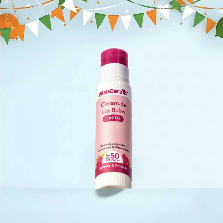 Wishcare Tinted Ceramide Lip Balm With SPF 50 PA+++ - Kojic Acid & Niacinamide