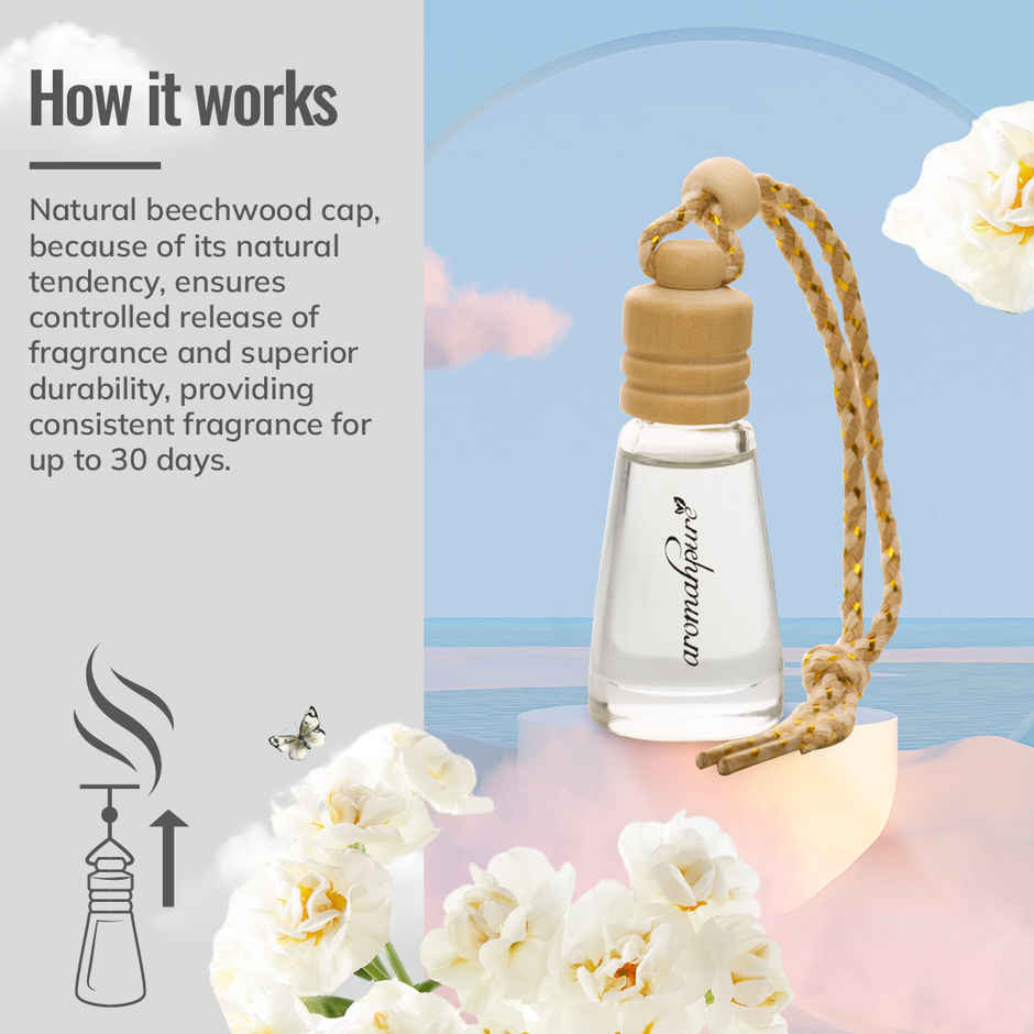 Aromahpure Premium Car Air Freshener Hanging Pod | Moonlight Musk Fragrance | Last upto 30 days