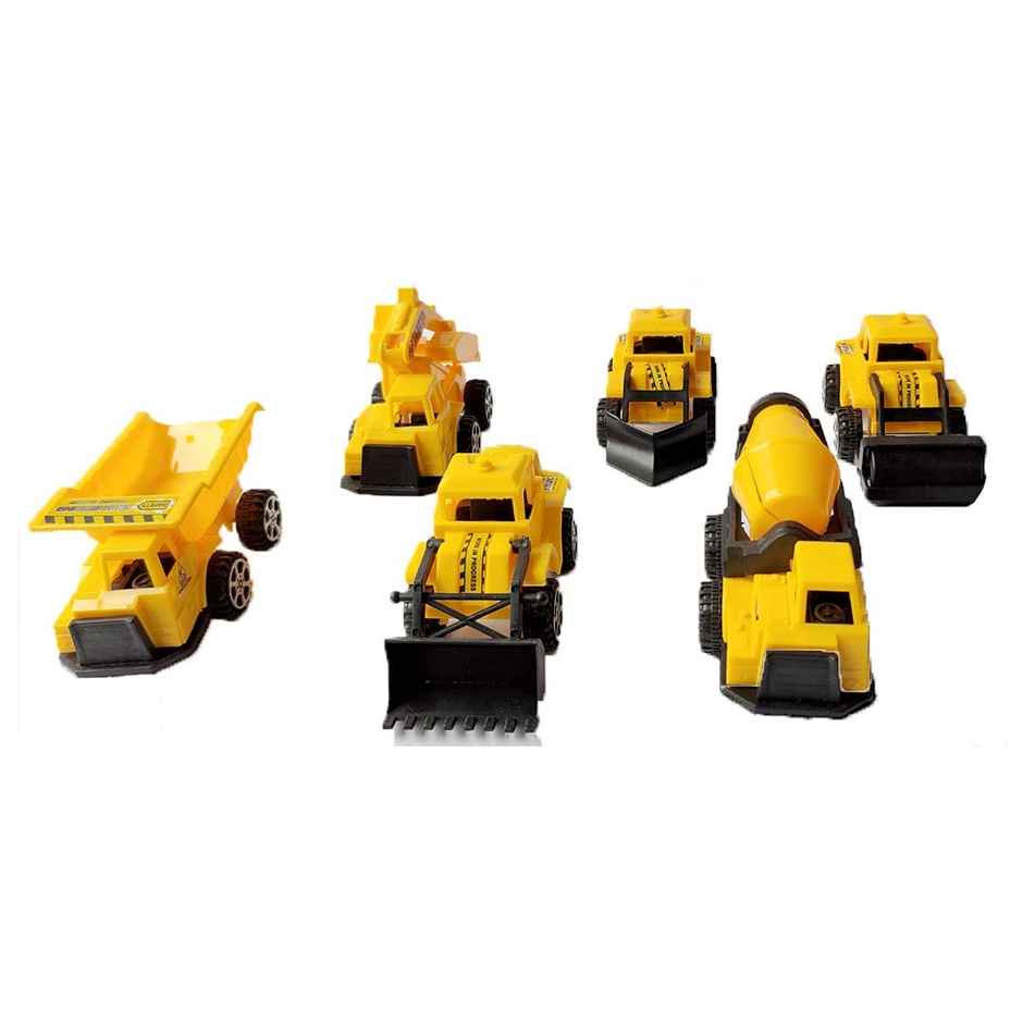 Fablue Toy Truck Car For Kids - Automobile Construction Toy Car For Toddlers - Set Of 6