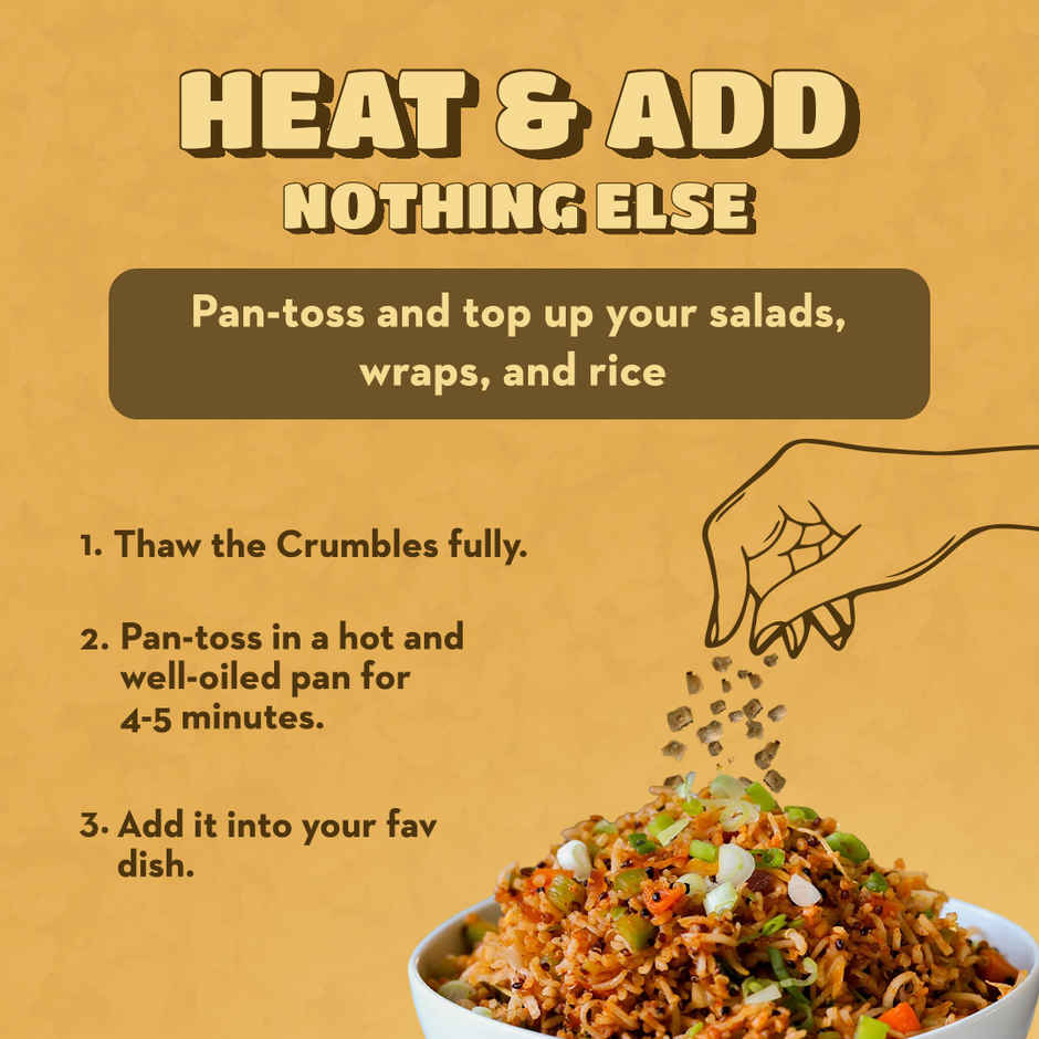 Hello Tempayy 40g Protein Tempeh Crumbles | Tawa Masala | Heat & Add