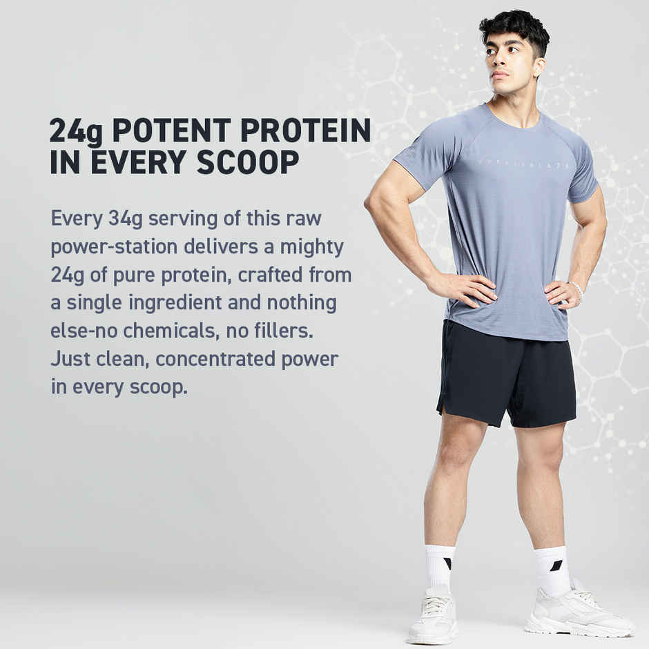 MuscleBlaze Raw Whey Protein Powder Concentrate 80% (Unflavoured)