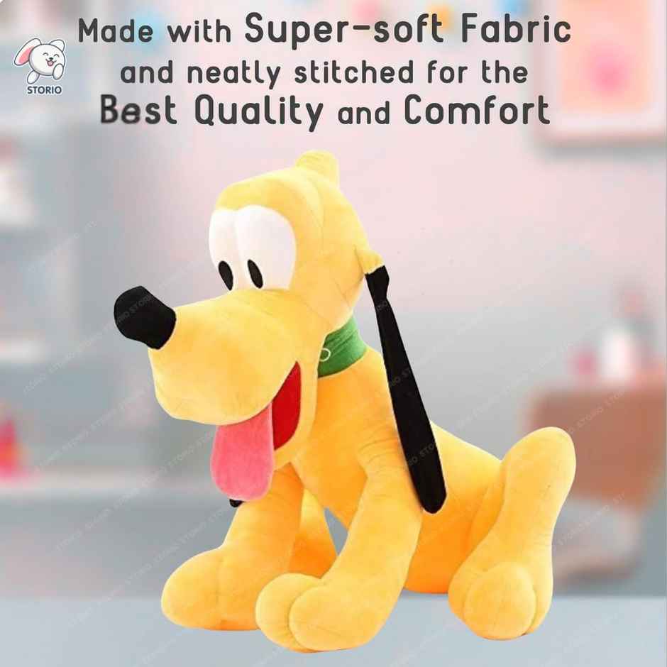 Storio Pluto Sitting Plush Soft Toy Cute Kids Animal Home Decor Boys/Girls - 30 cm