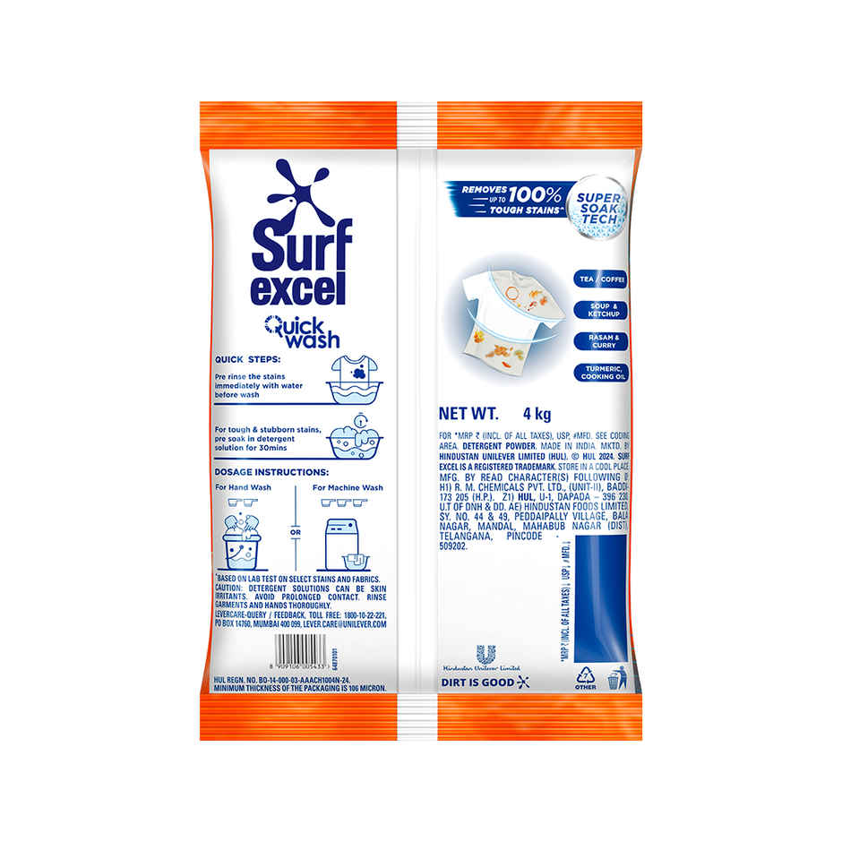 Surf Excel Quick Wash Detergent Powder