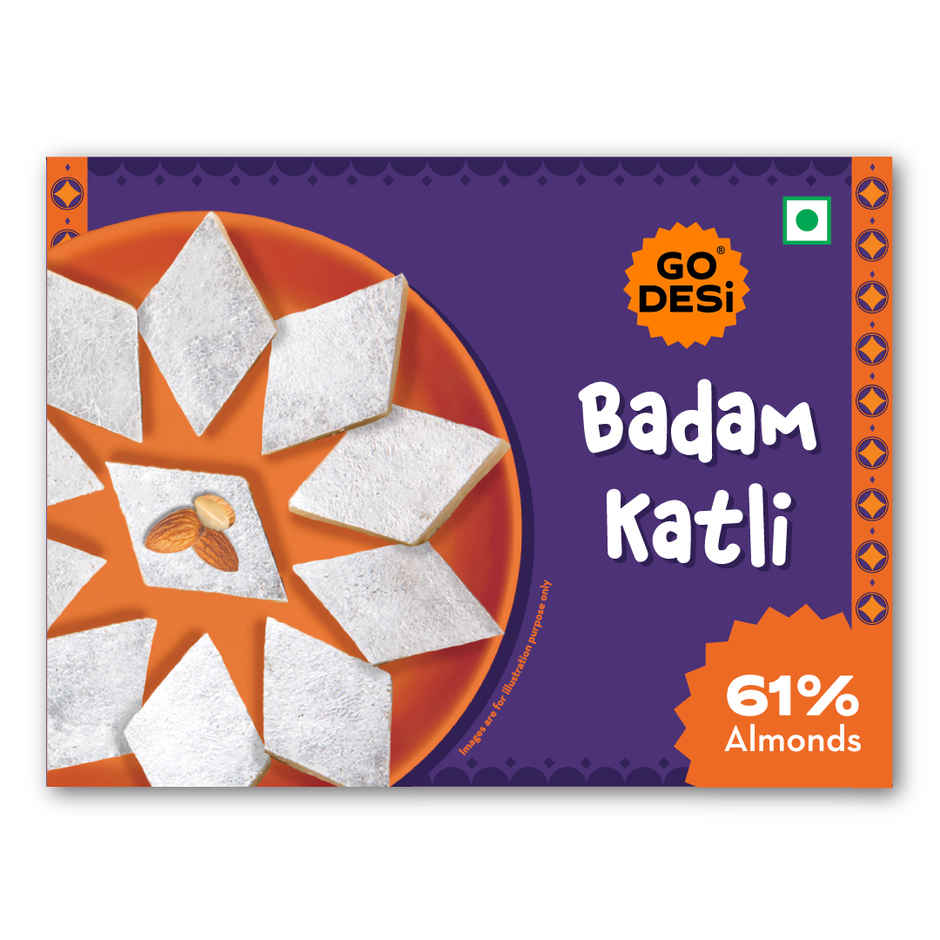 Badam Katli 61% Almond| Burfi | Sweet by GO DESi