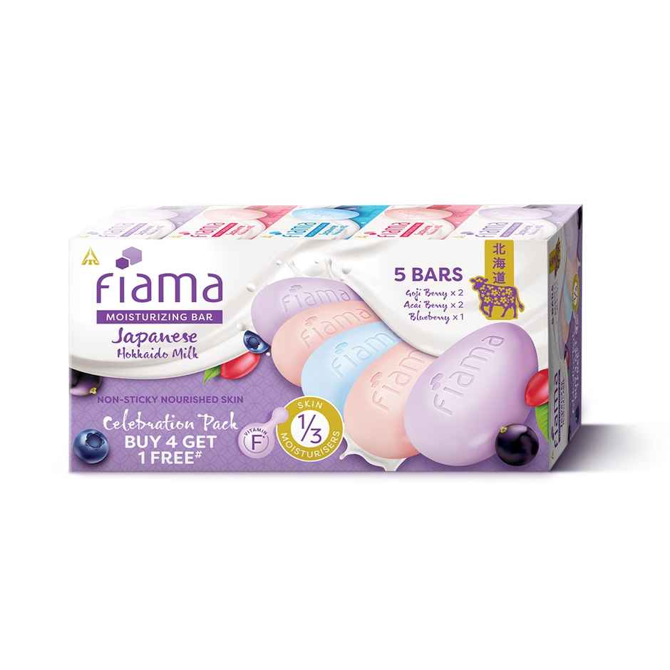 Fiama Moisturizing Soap Bars Celebration Pack Japanese Hokkaido Milk & Berries