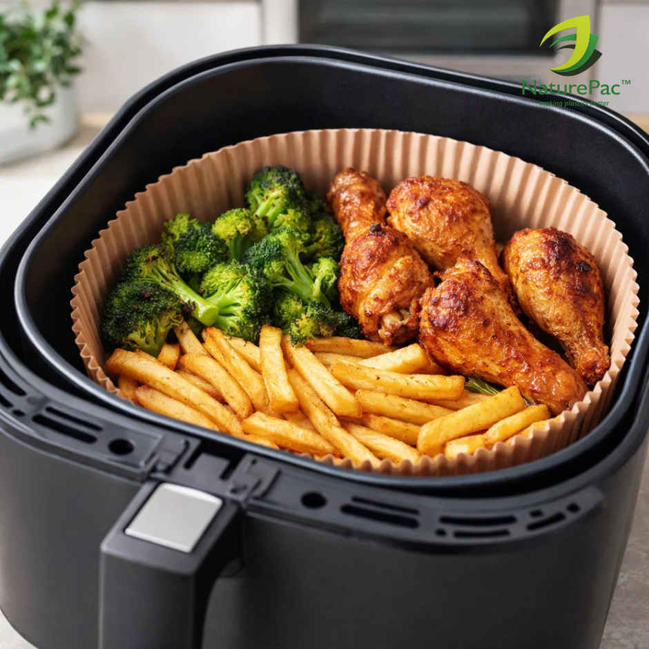 Naturepac AirFryer Paper Liners Round 6 inch
