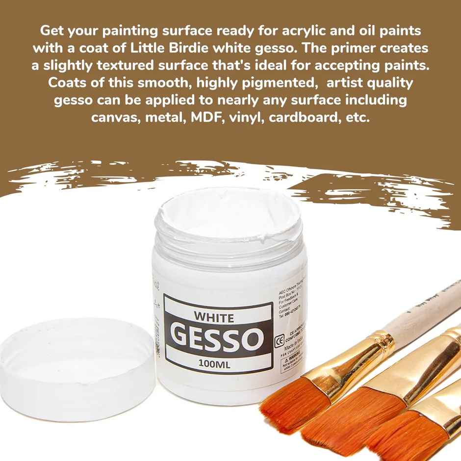 Itsy Bitsy Acrylic Gesso White 100 ml Bottle Lb