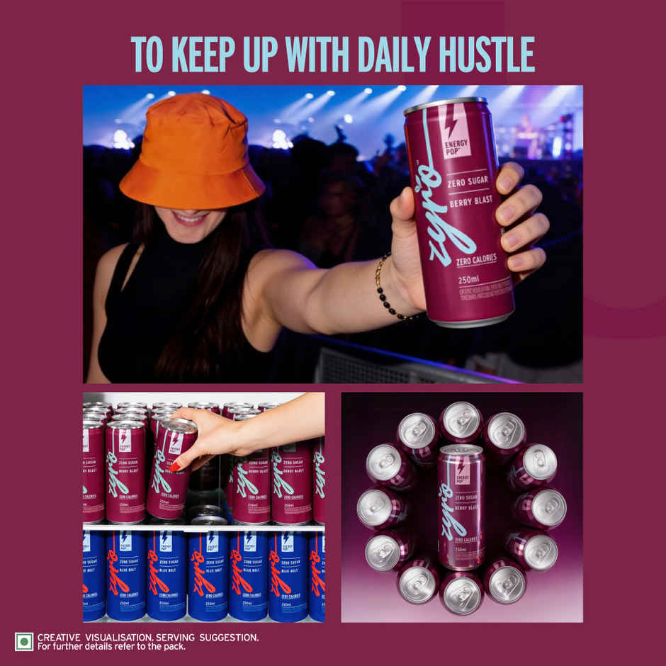 Zyro by Karan Aujla Energy Drink | Zero Sugar | Berry Blast