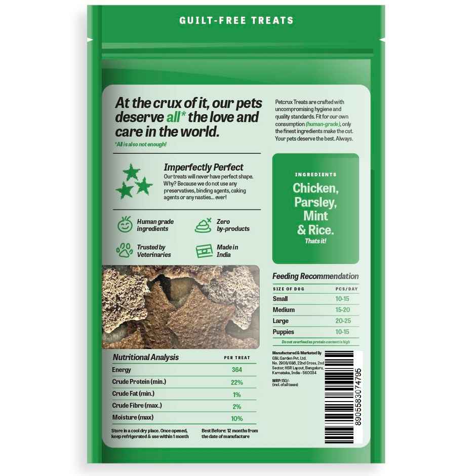 Petcrux Chicken Parsley & Mint Dog Treats