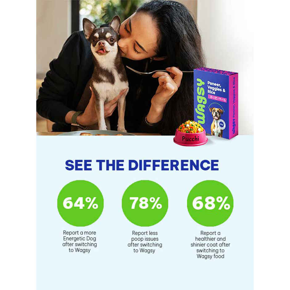 Wagsy - Paneer & VEGgies | Fresh Wet FOOD For Dogs