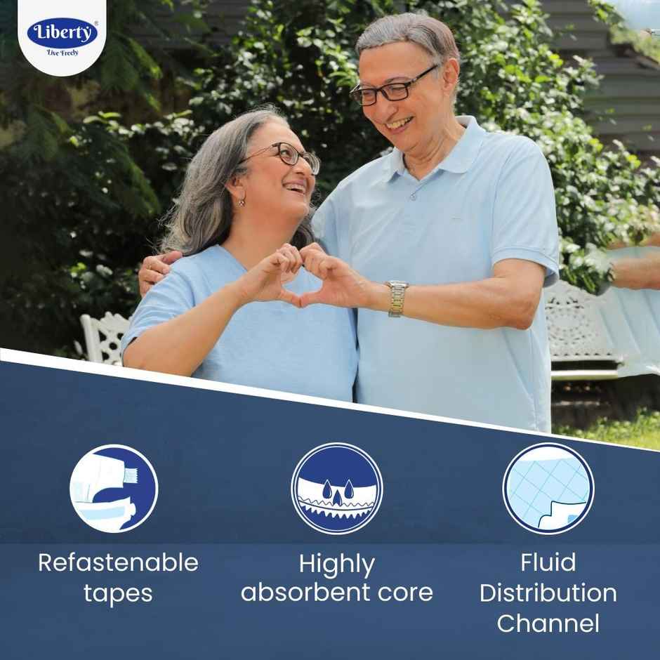 Liberty Popular Adult Diaper (Tape, M, 30-40 inches)