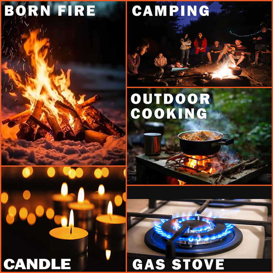 Habitat Adjustable Gas Lighter, For Kitchen Fireplace Camping Candle Grill Bbq Fireworks