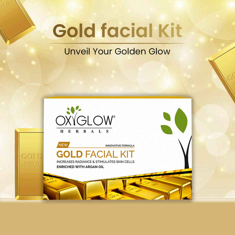 Oxyglow Herbals Gold Facial Kit | Increase Radiance & Stimulate Skin Cell