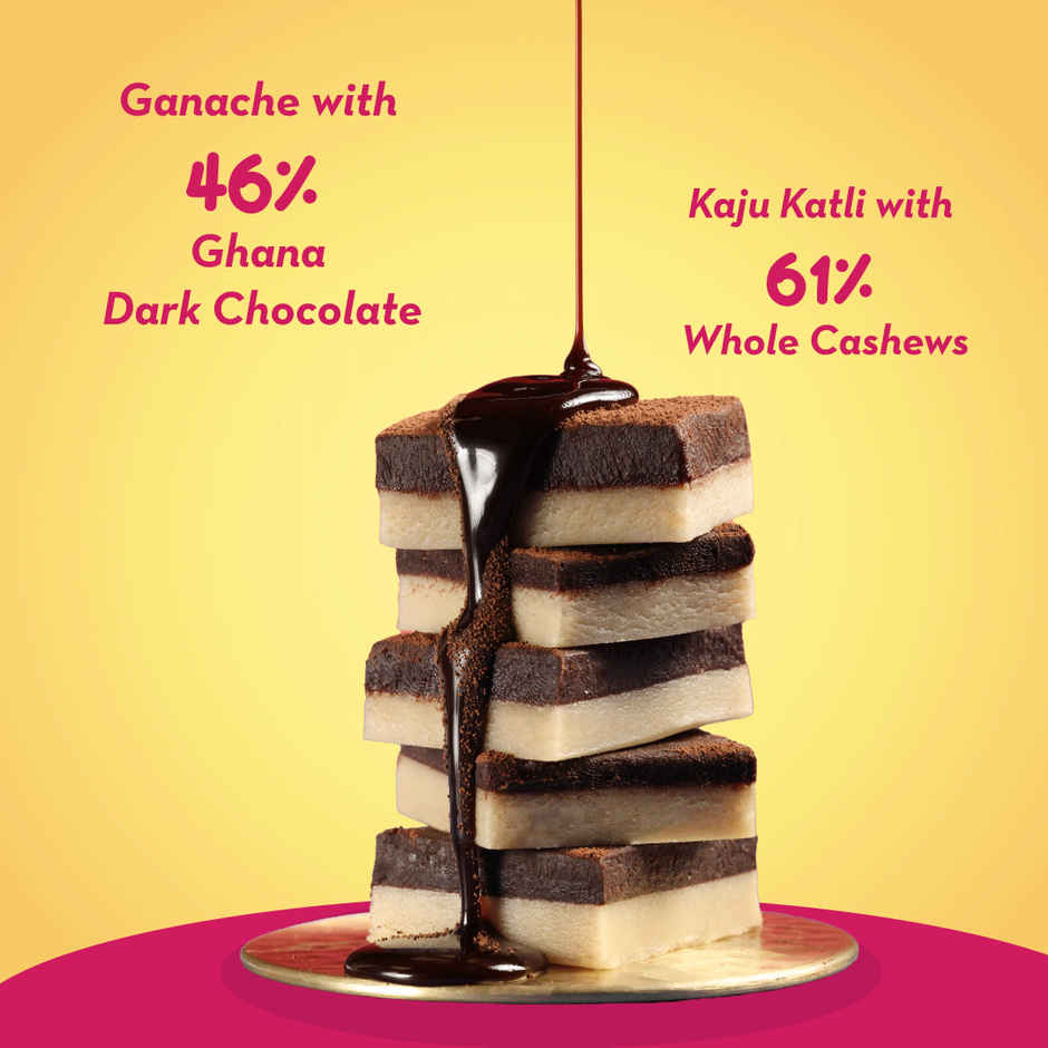 Dark Chocolate Kaju Katli (1pc) & Awsum The Cake Of Love (150g) Combo