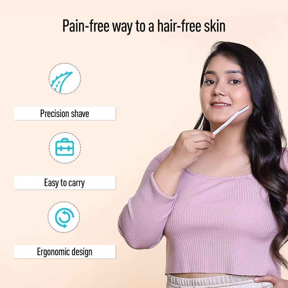 Sirona Reusable Face Razor for Women Facial Hair | Instant and Painless Hair Removal