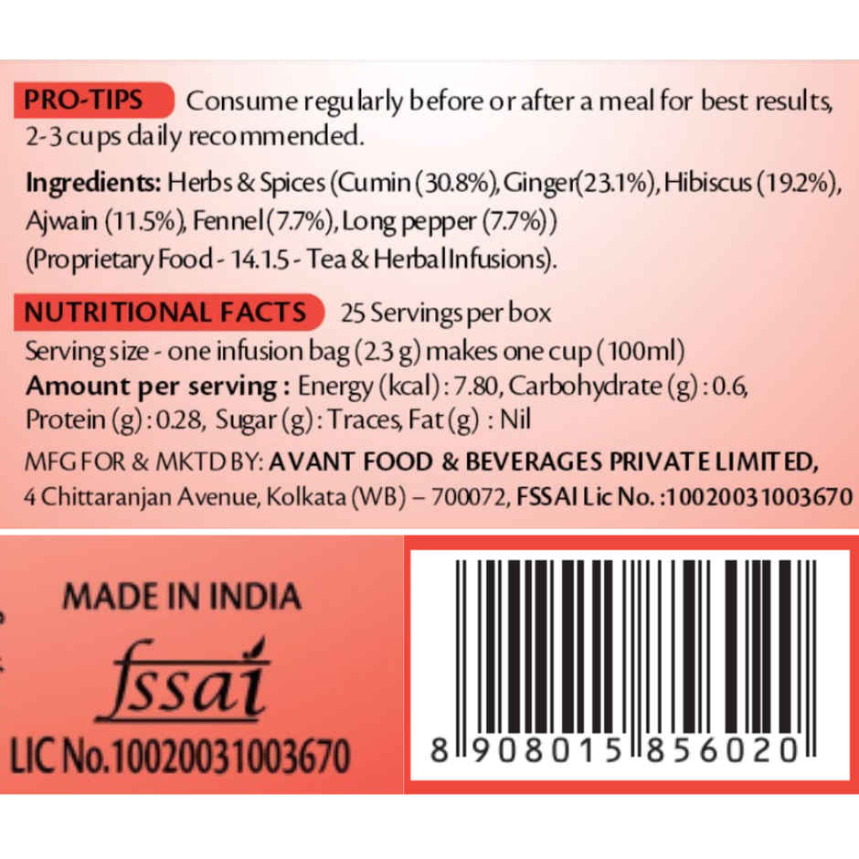 Roshi Ginger and Hibiscus Digestive Herbal Tea