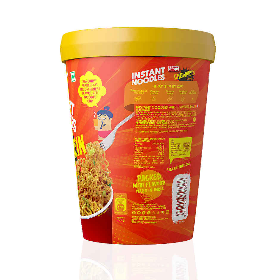 Masterchow Instant Cup Noodles - Chowmein Flavour(100gms) & Masterchow Spicy Sichuan Chilli Oil(170gms) Combo