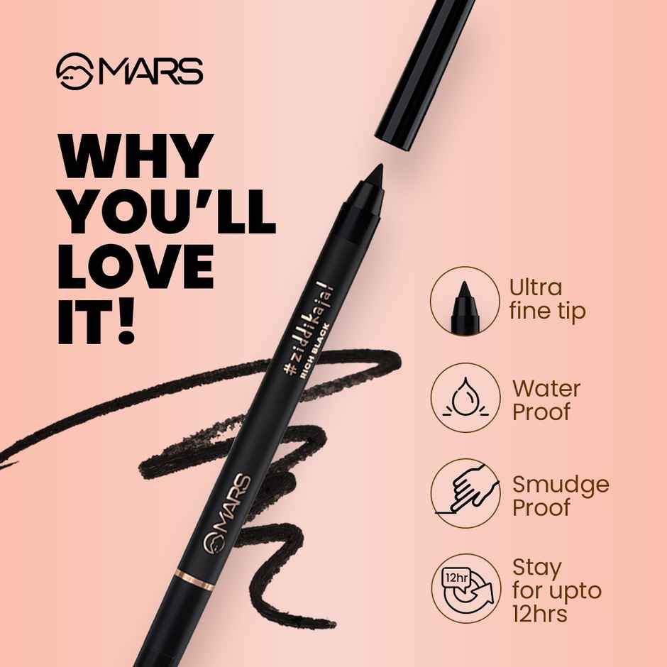 MARS Cosmetics Ziddi Kajal Pencil (Kajal)