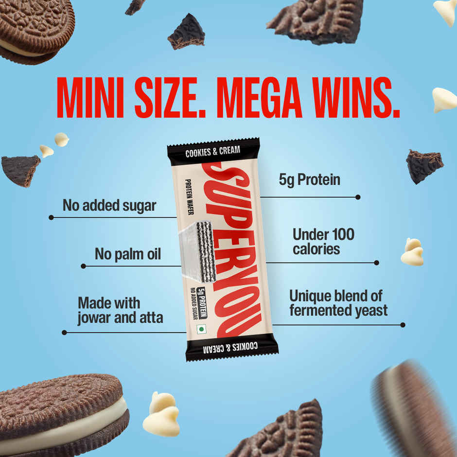 Superyou Mini Cookies & Cream Protein Wafer Bar Combo  