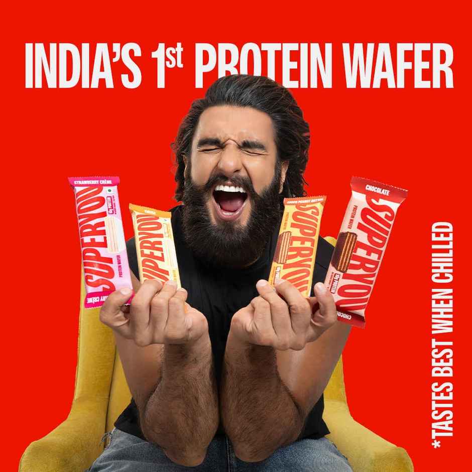 SuperYou 10g Protein Wafer Bar - Variety Pack (Made with Atta & Jowar. No Added Sugar.) (Pack of 5)