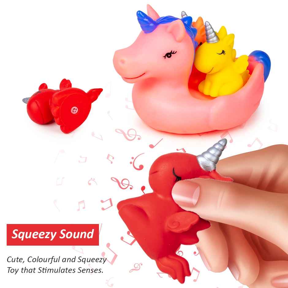 Ratna's Squeezy Bath Buddies Unicorn 3 Pcs