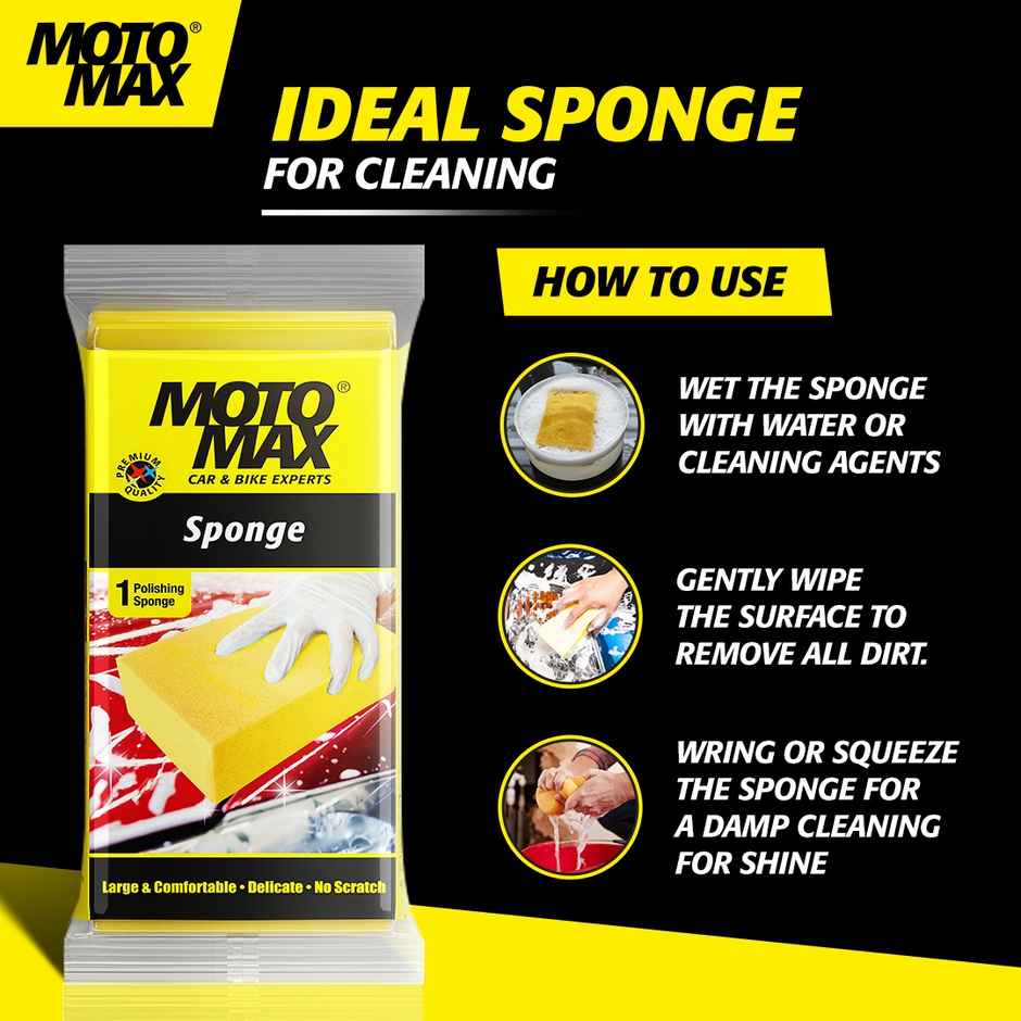 Motomax Super Absorbent Multipurpose Sponge | Car, Bike & Surface Cleaning