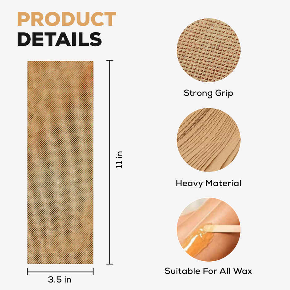 Multibrite Wax Strips for Women Hair Removal | Non-Woven Plain Waxing Strips For Hair-Free Skin