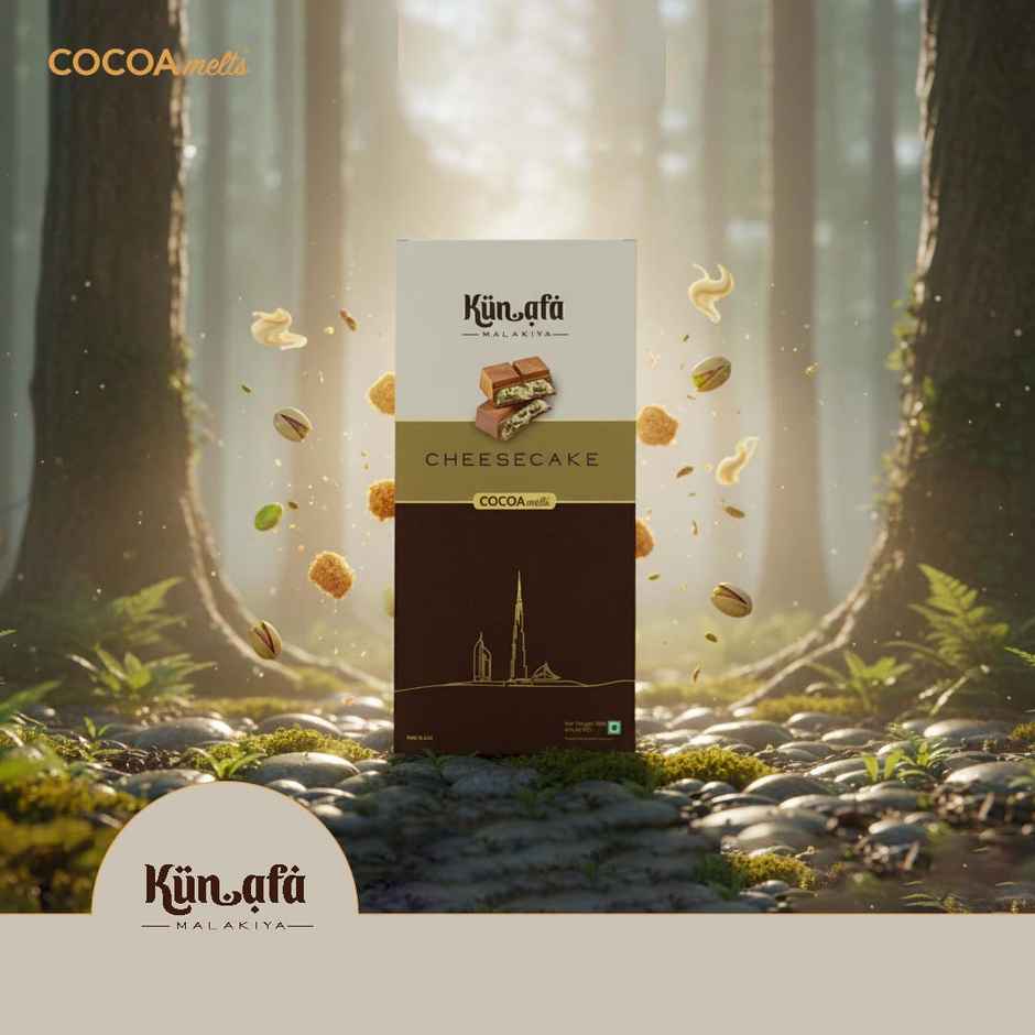 Cocoa Melts Dubai Cheesecake Kunafa Chocolate Bar