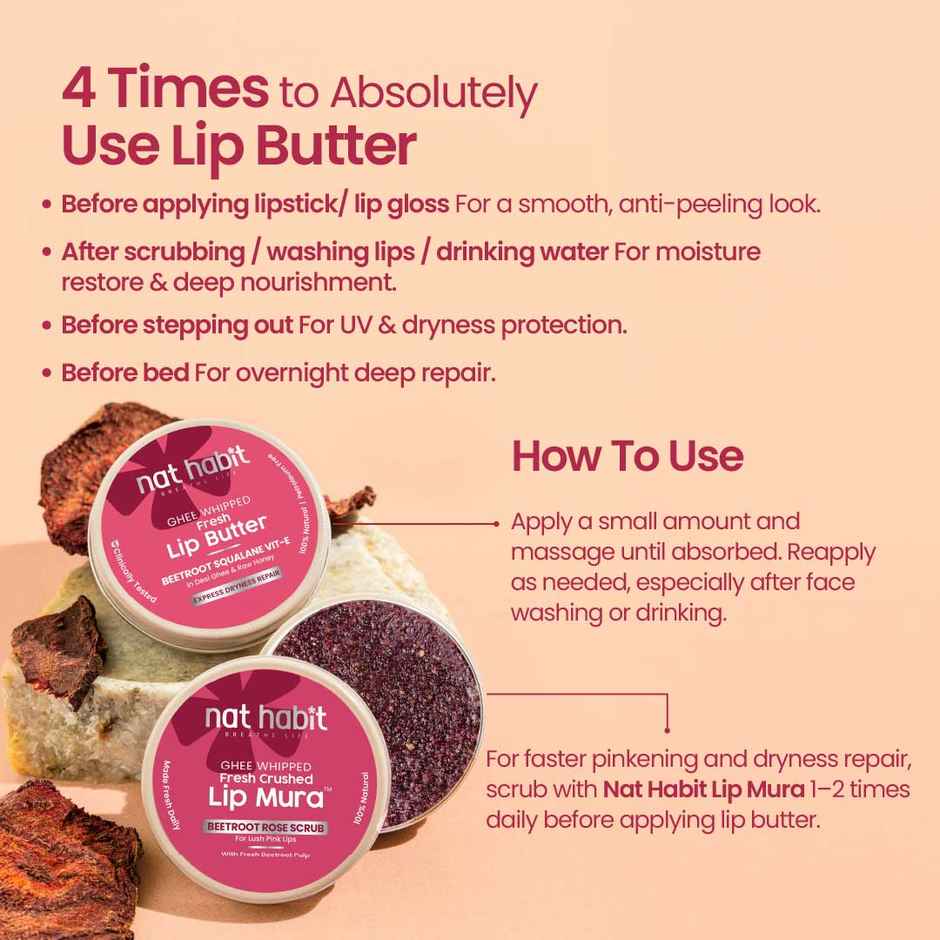 Nat Habit Beetroot Lip Balm For Lip Brightening & Pigmentation