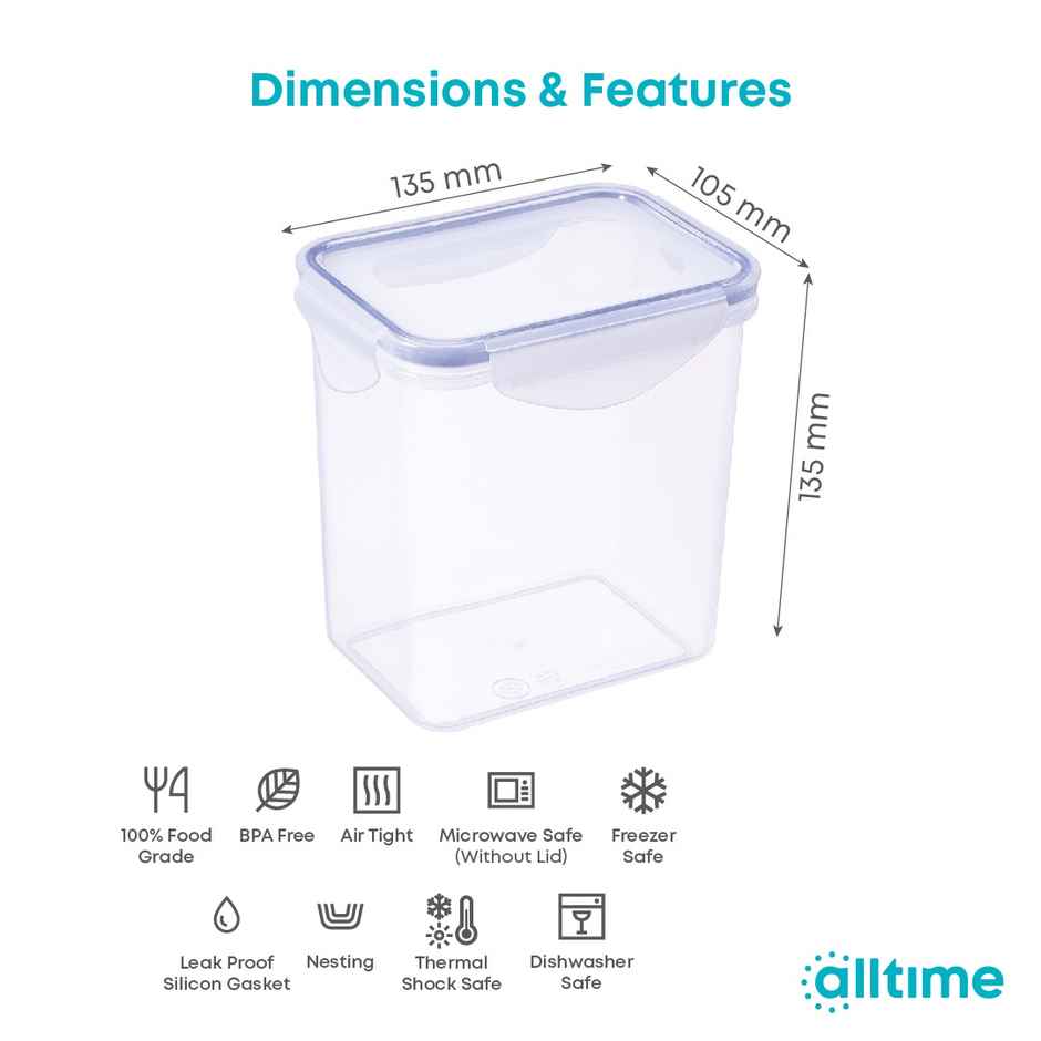 All Time Lock & Safe Storage Container | 1000 ml (Colour May Vary)