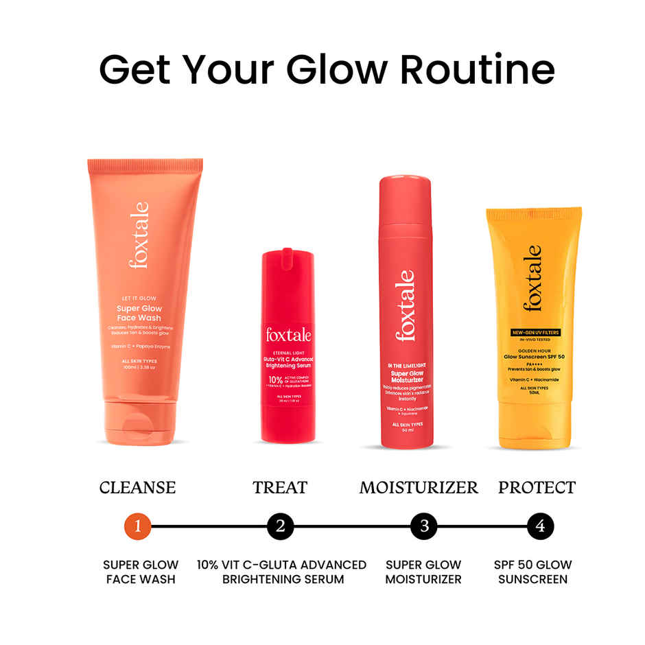 Foxtale Detan Glow Face Wash with Papaya Enzyme & Vitamin C