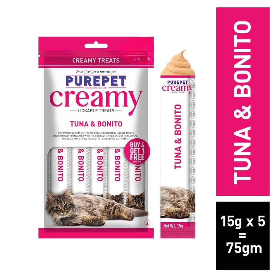 Purepet Tuna & Bonito Creamy Lickable Cat Treats