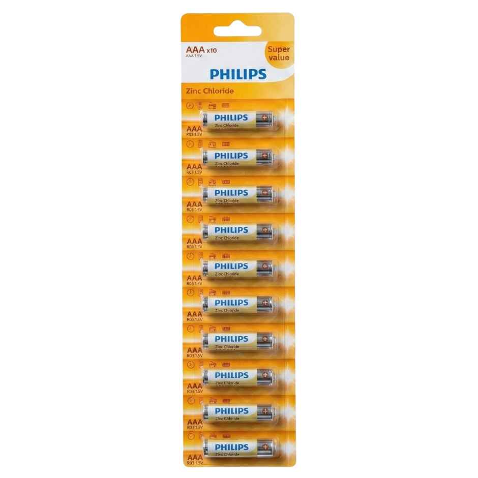 Philips AAA Zinc Chloride Battery | 1.5V | Long Lasting | Leak Resistant