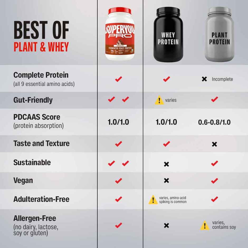 SuperYou Pro Fermented Yeast Protein- Chocolate | 24g Protein Per Scoop