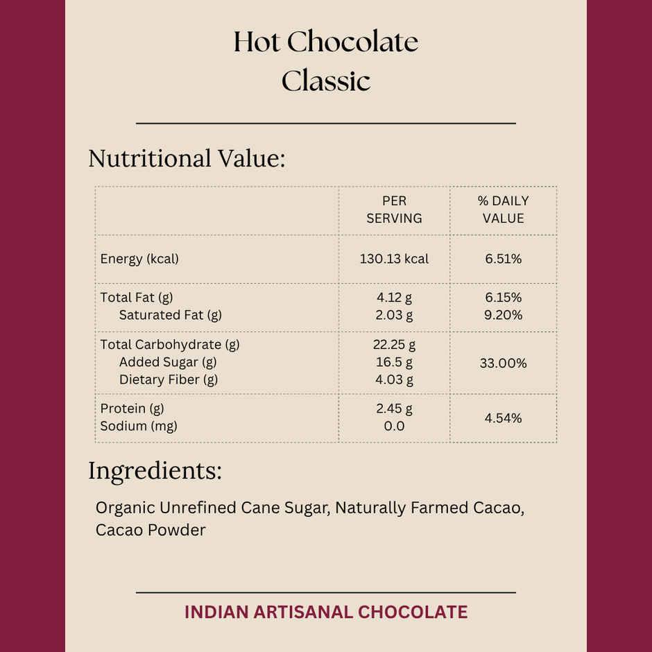 Darkins Hot Chocolate - Classic