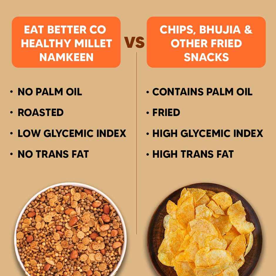 Millet Namkeen - Chilli Garlic, Healthy Snacks By Eat Better Co