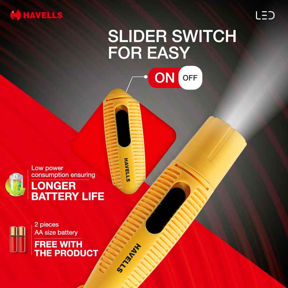 Havells Sparkline Mini Neo 0.5W Dry Cell Torch | Assorted