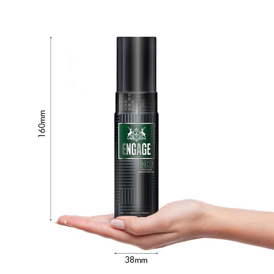 Engage M3 Perfume Spray for Men, Fresh & Minty Fragrance, Skin Friendly