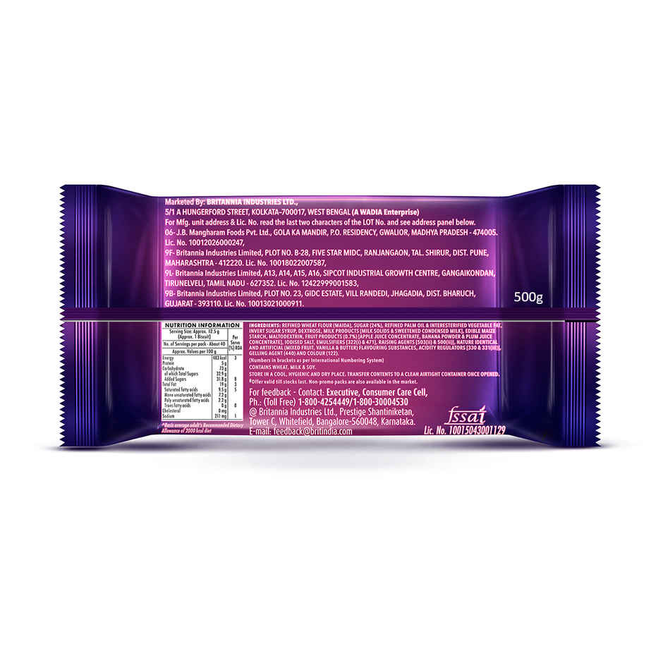 Britannia Treat Jim Jam Naughty Jam creme Biscuits | Trans Fat-free