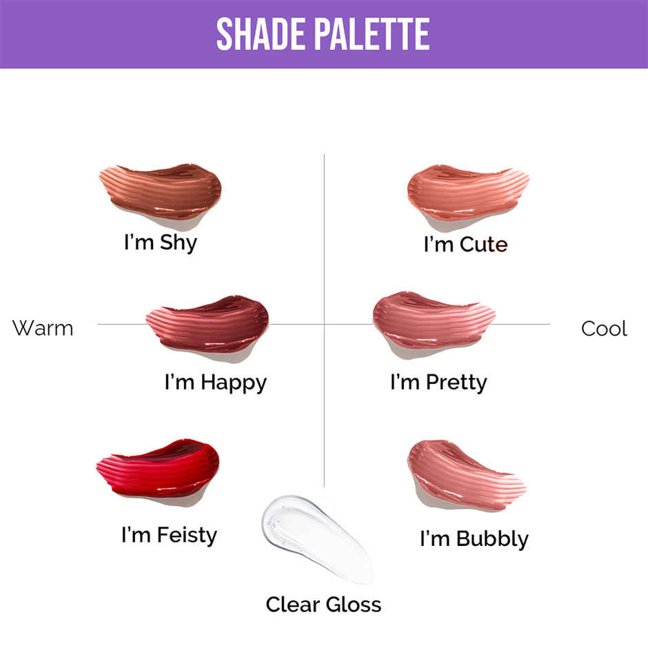 Staze Gloss Lock 2-in-1 Liquid Lipstick + Clear Gloss | Transferproof | 01 Im Cute | 7g