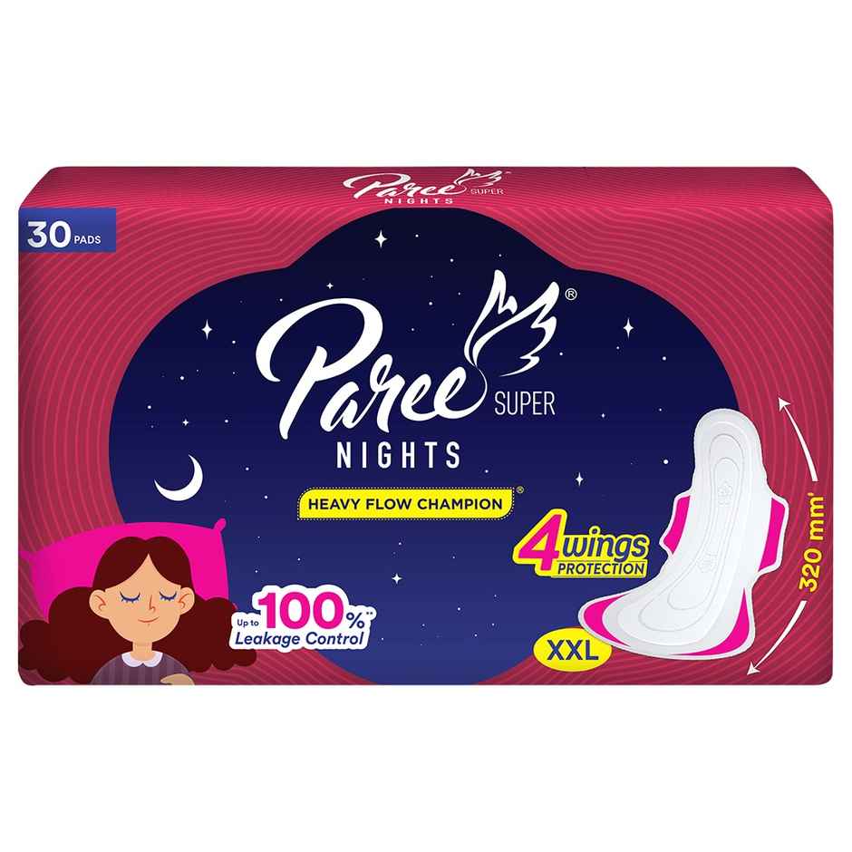 Paree Super Nights Sanitary Pads | XXL | 30 pcs