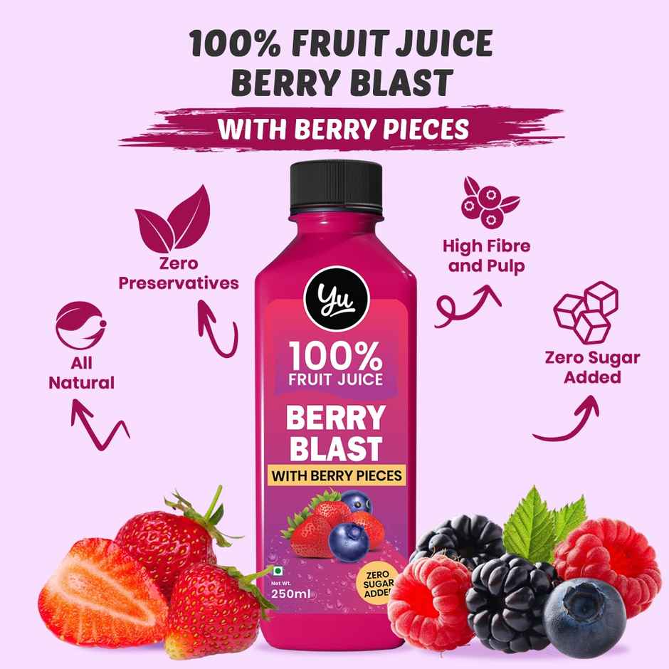 Yu Berry Blast Real Fruit Juice With Berry Pieces