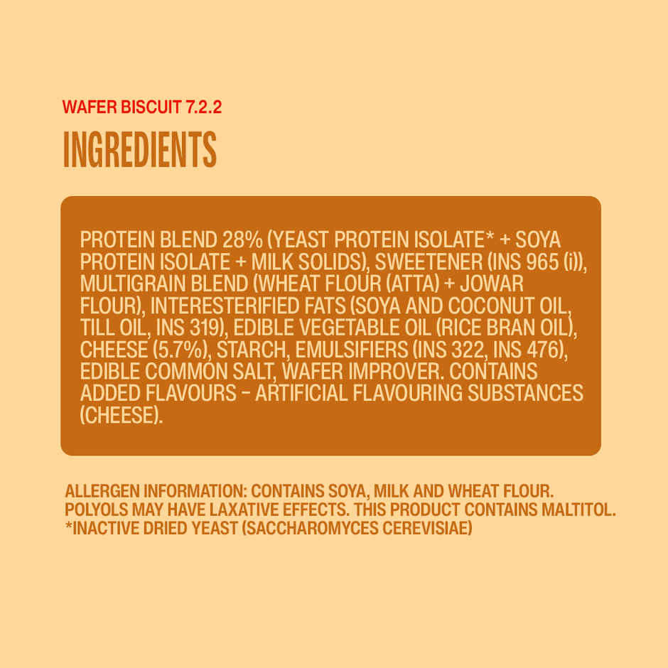 SuperYou 10g Protein Wafer Bar - Cheese (Made with Atta & Jowar. No Added Sugar. No Trans Fat.)
