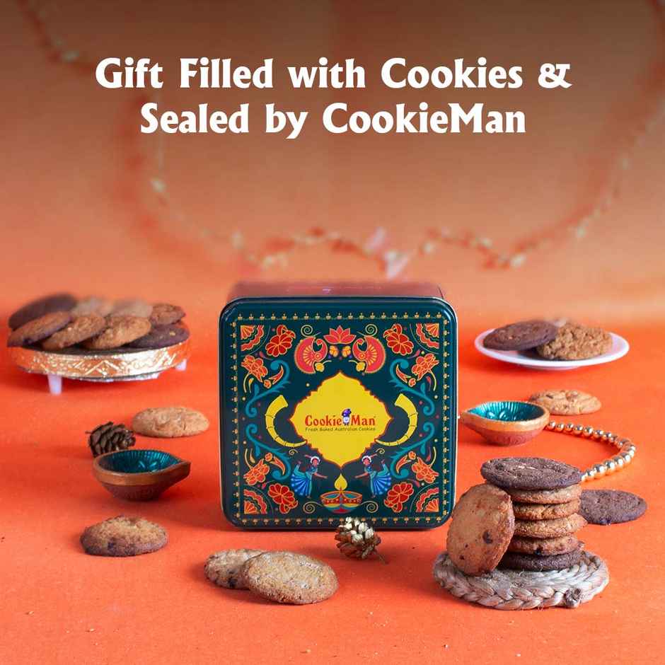 Cookie Man Raksha Bandhan Assorted Cookies Gift Tin 