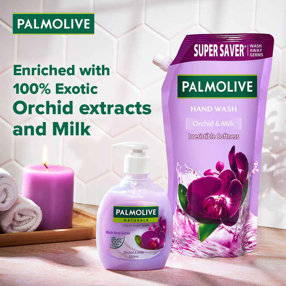 Palmolive Naturals Black Orchid & Milk Liquid Hand Wash | Wash Away Germs | Refreshing Fragrance