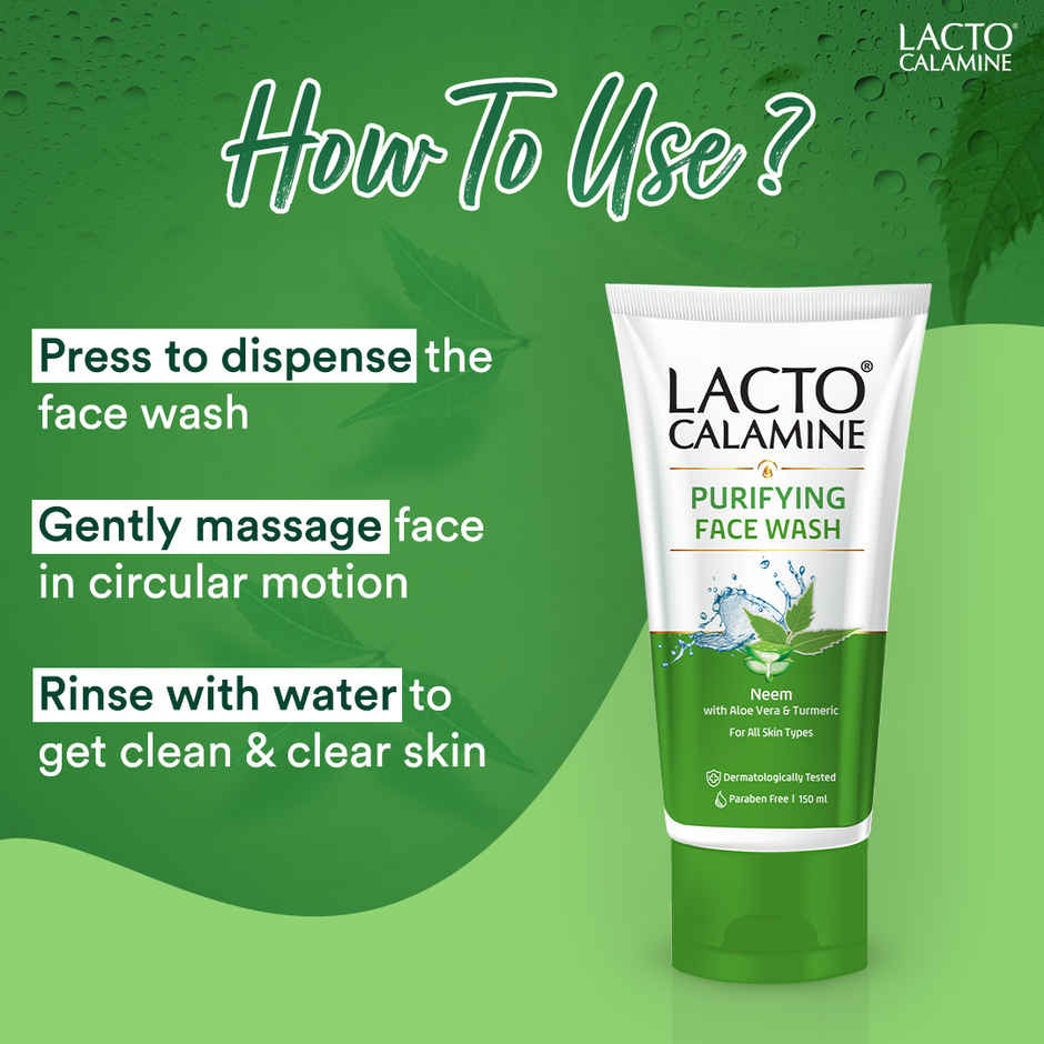 Lacto Calamine Facewash With Neem, Aloe Vera & Turmeric