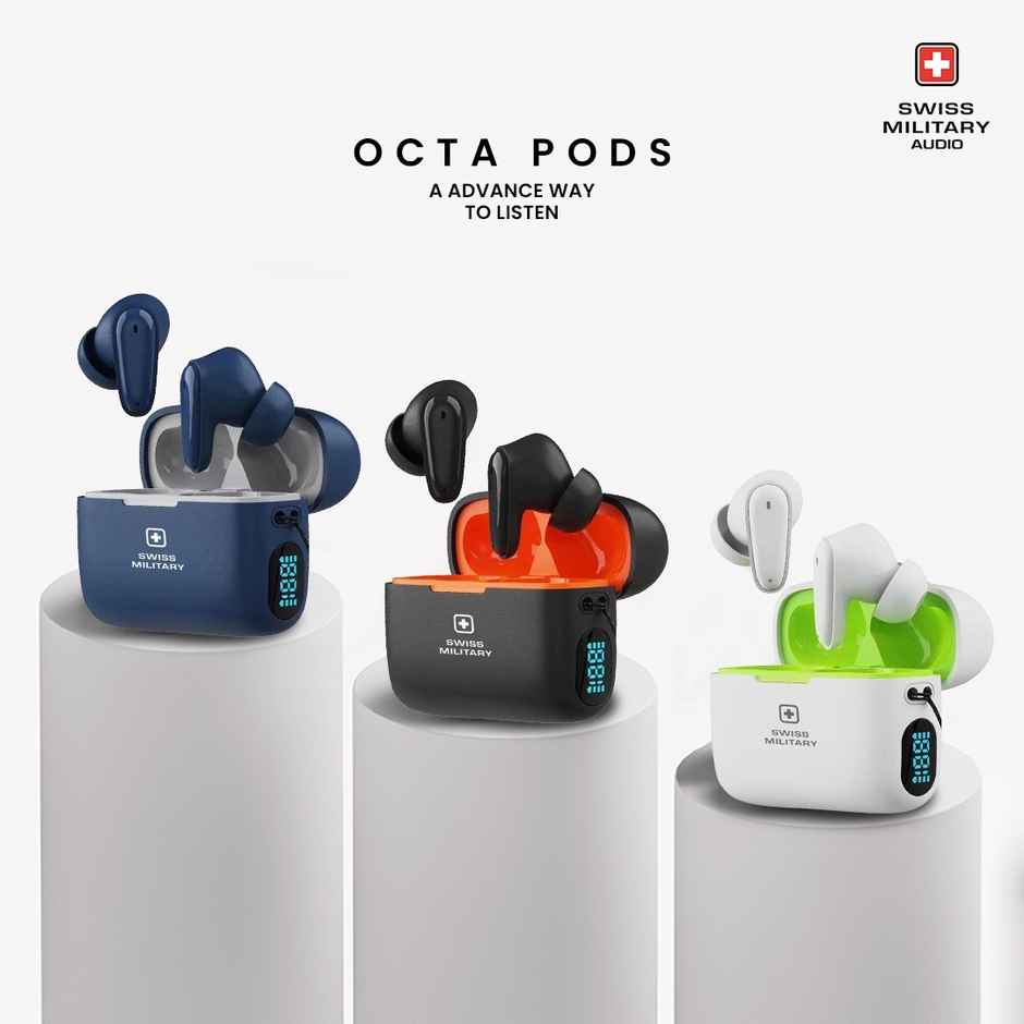 Swiss Military Audio Earbuds - Octa Pods | Blue
