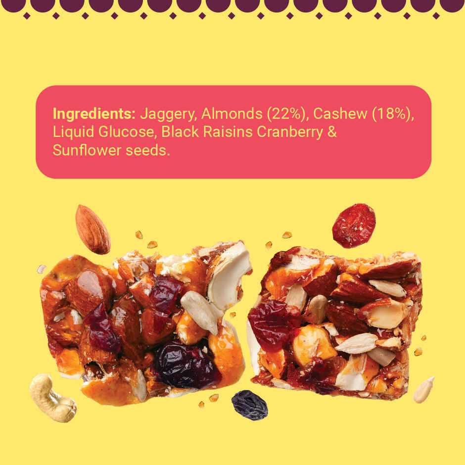 Dry Fruit Chikki 45% Dry Fruits Bar | GO Desi