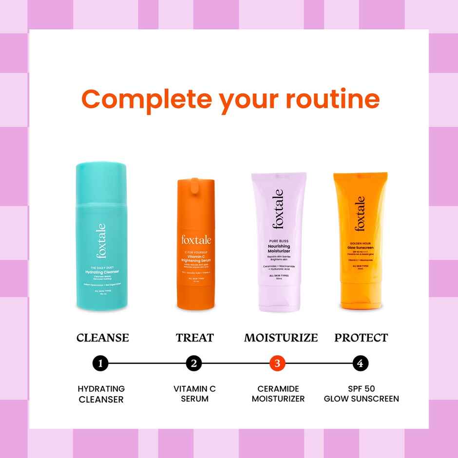 Foxtale Nourishing Ceramide Moisturizer for Dry Skin, 120hr+ Hydration