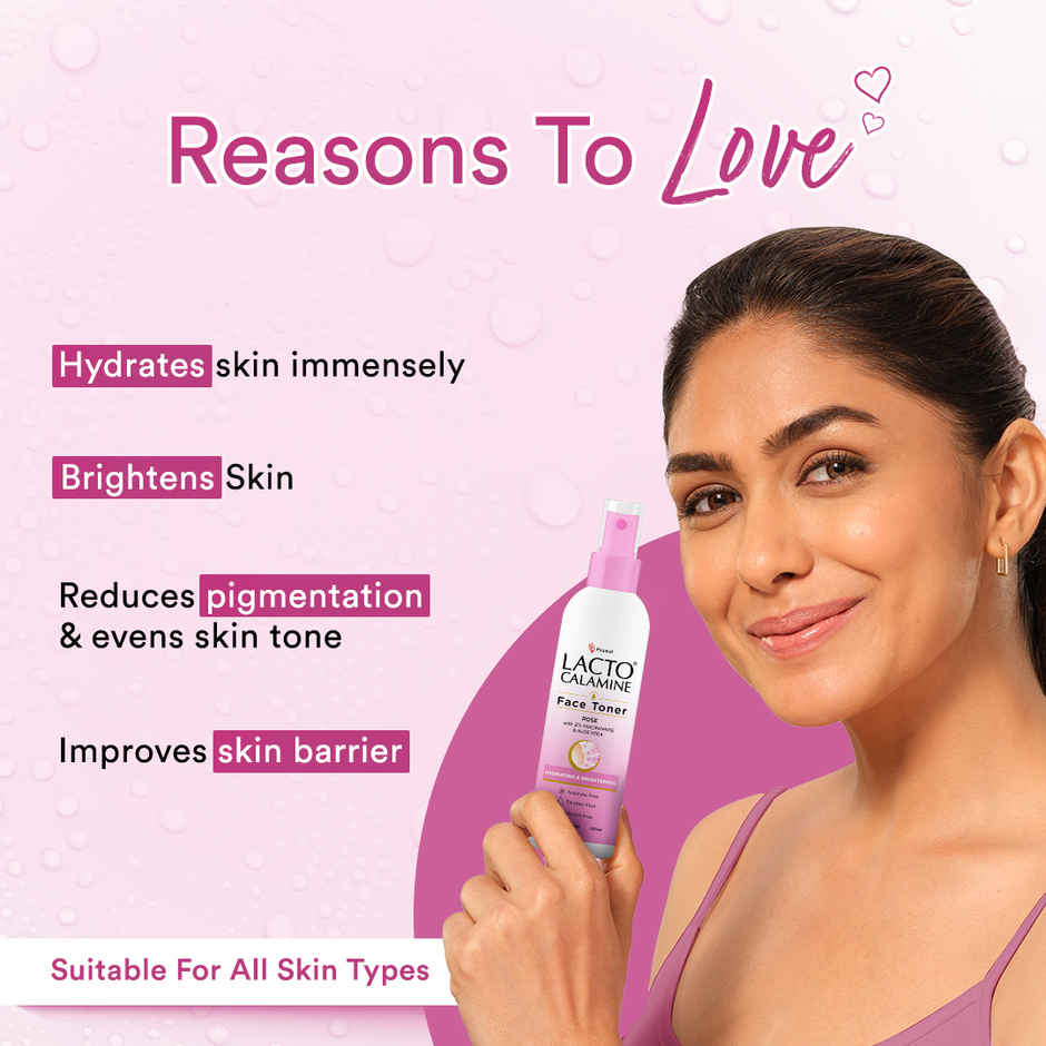 Lacto Calamine Rose Water Toner For Glowing Skin Gulab Jal Face Toner